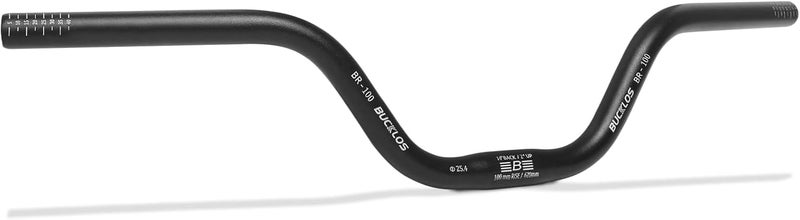 BUCKLOS Mountain Bike Handlebars 25.4mm - 20/100mm Rise MTB Aluminum Alloy Handlebar - 620/720mm Extra Long Bicycle Riser HandleBars for E-Bike Folding Bike Downhill Racing. - Image 1